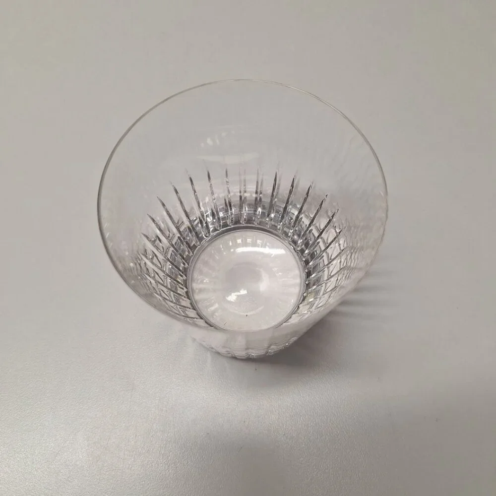 Crystal Maastricht Holland Rock Glass Short 3.5 Inch‎ Clear Vertical Lines